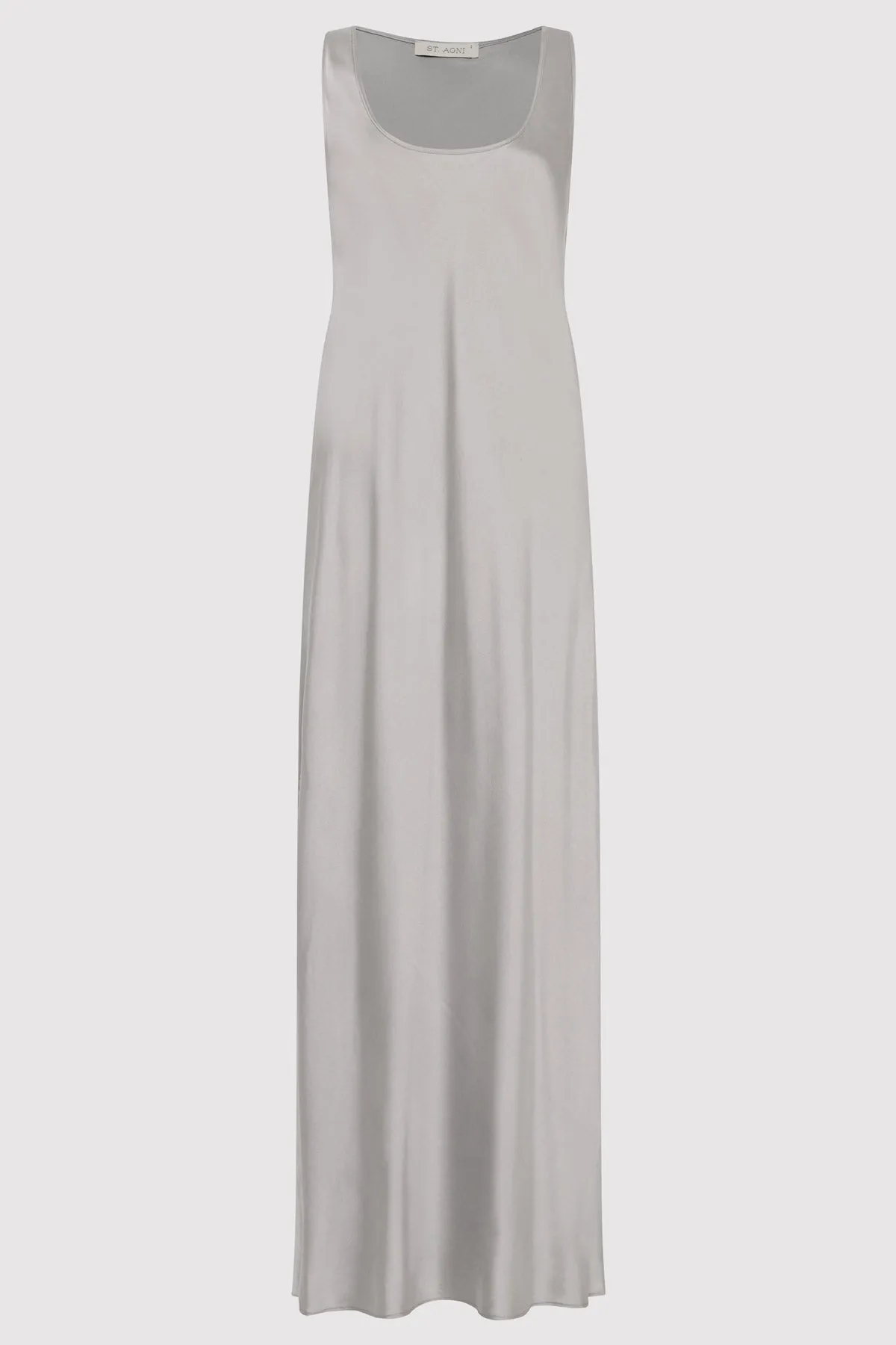 Bias Tank Dress - Silver