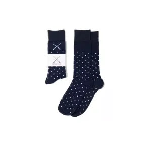 Collars & Co. x Southern Scholar - The Lehmans Navy with White Micro Squares