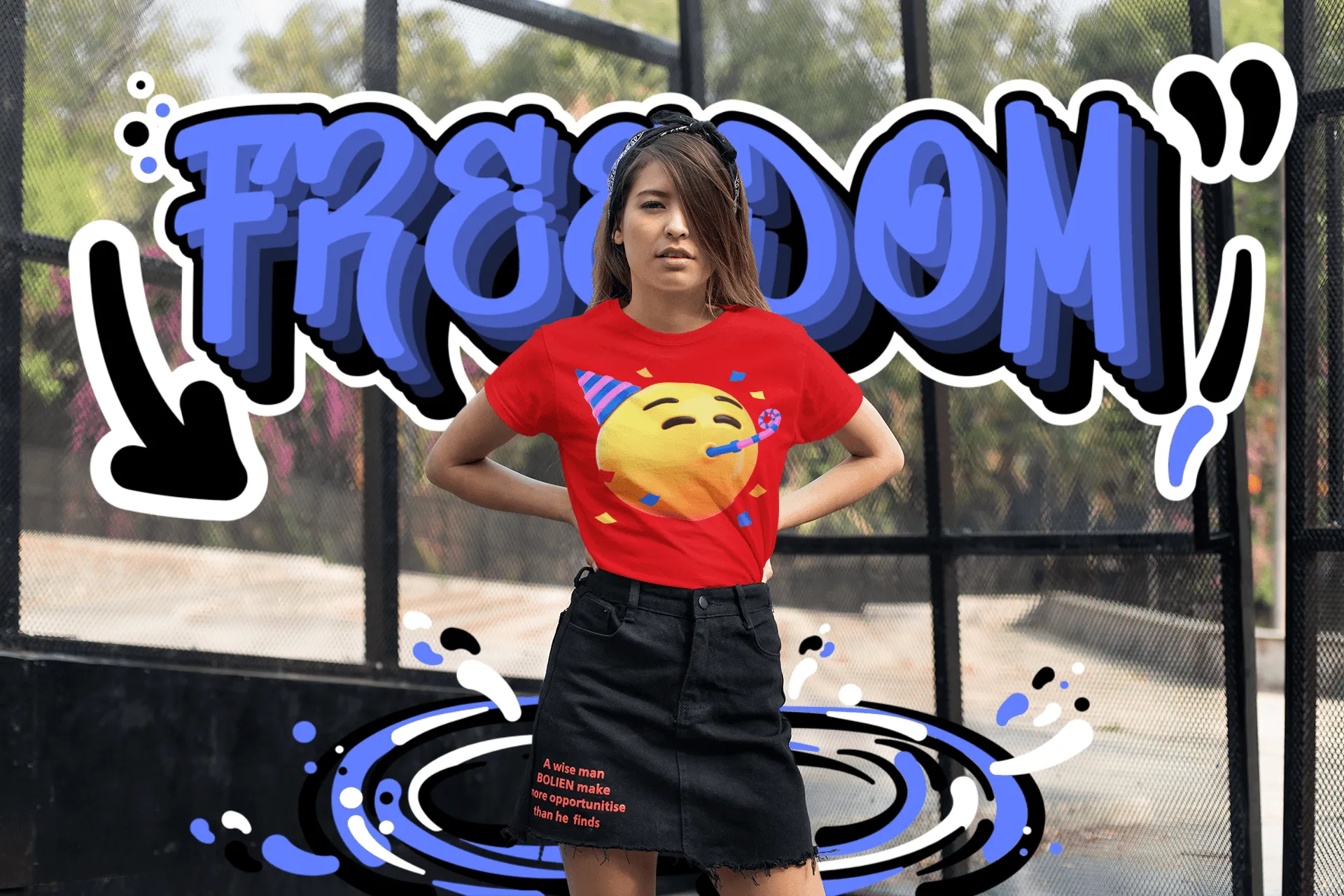 Festive Celebration Emoji Tee