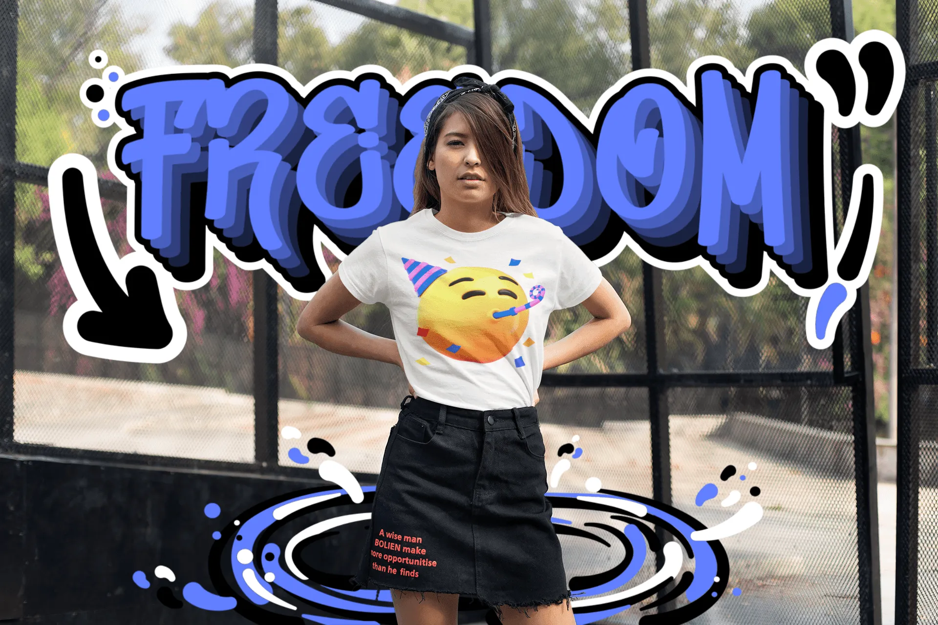 Festive Celebration Emoji Tee