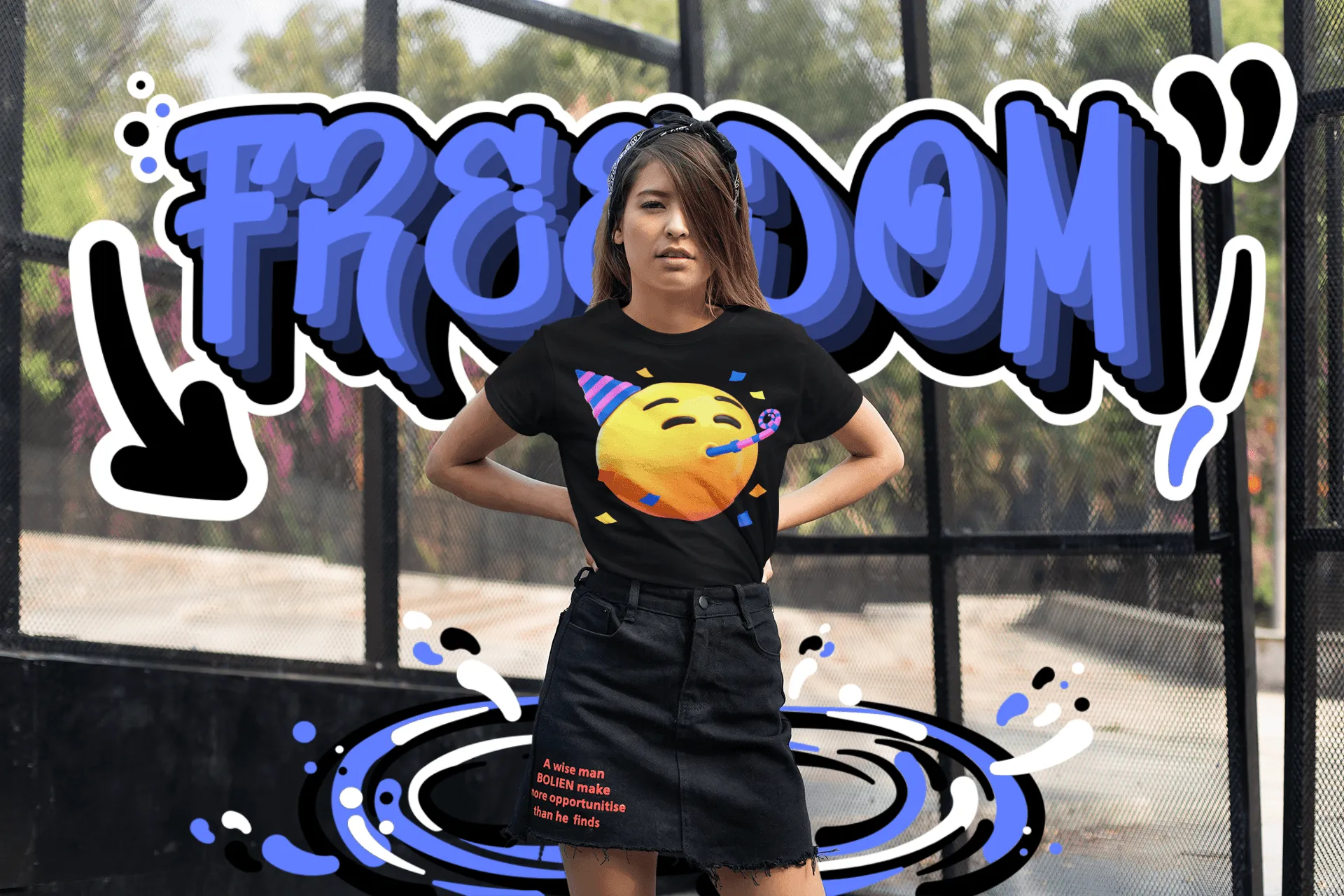 Festive Celebration Emoji Tee