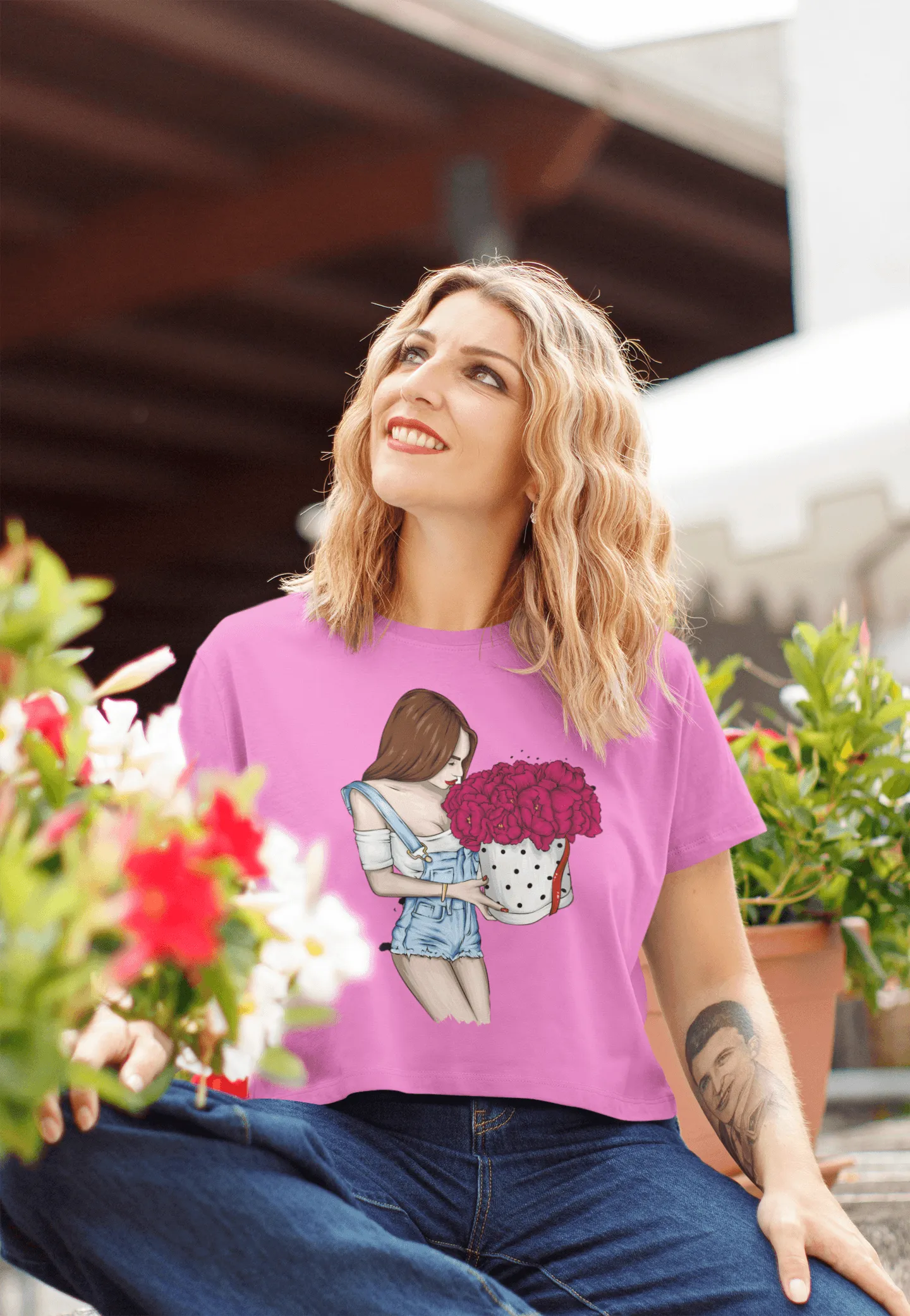 Floral Charm Cropped Tee