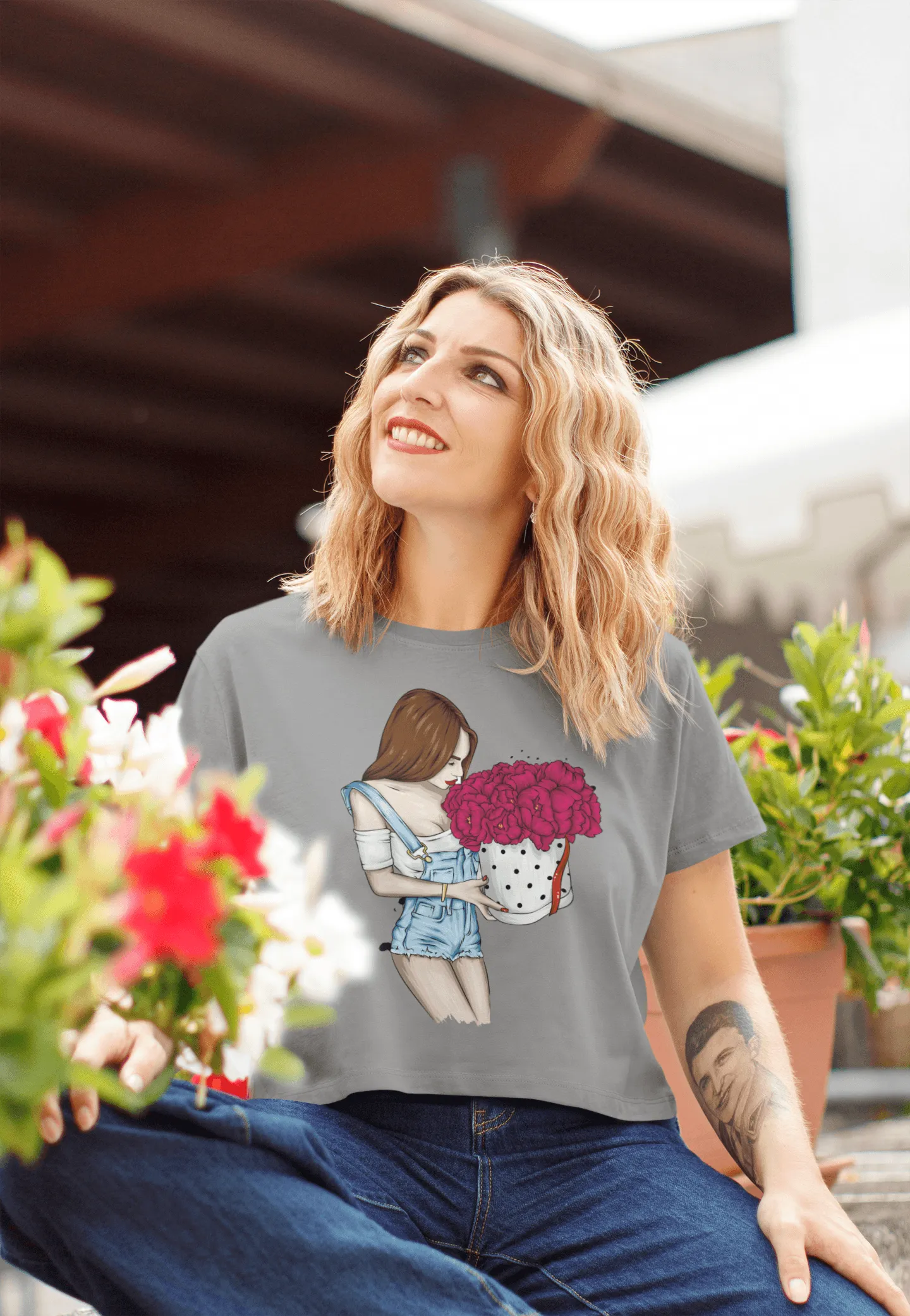 Floral Charm Cropped Tee