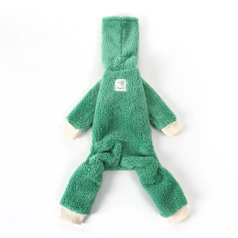 Green Christmas Italian Greyhound Clothes | Soft Warm Winter Puppy Clothes | Whippet Coat