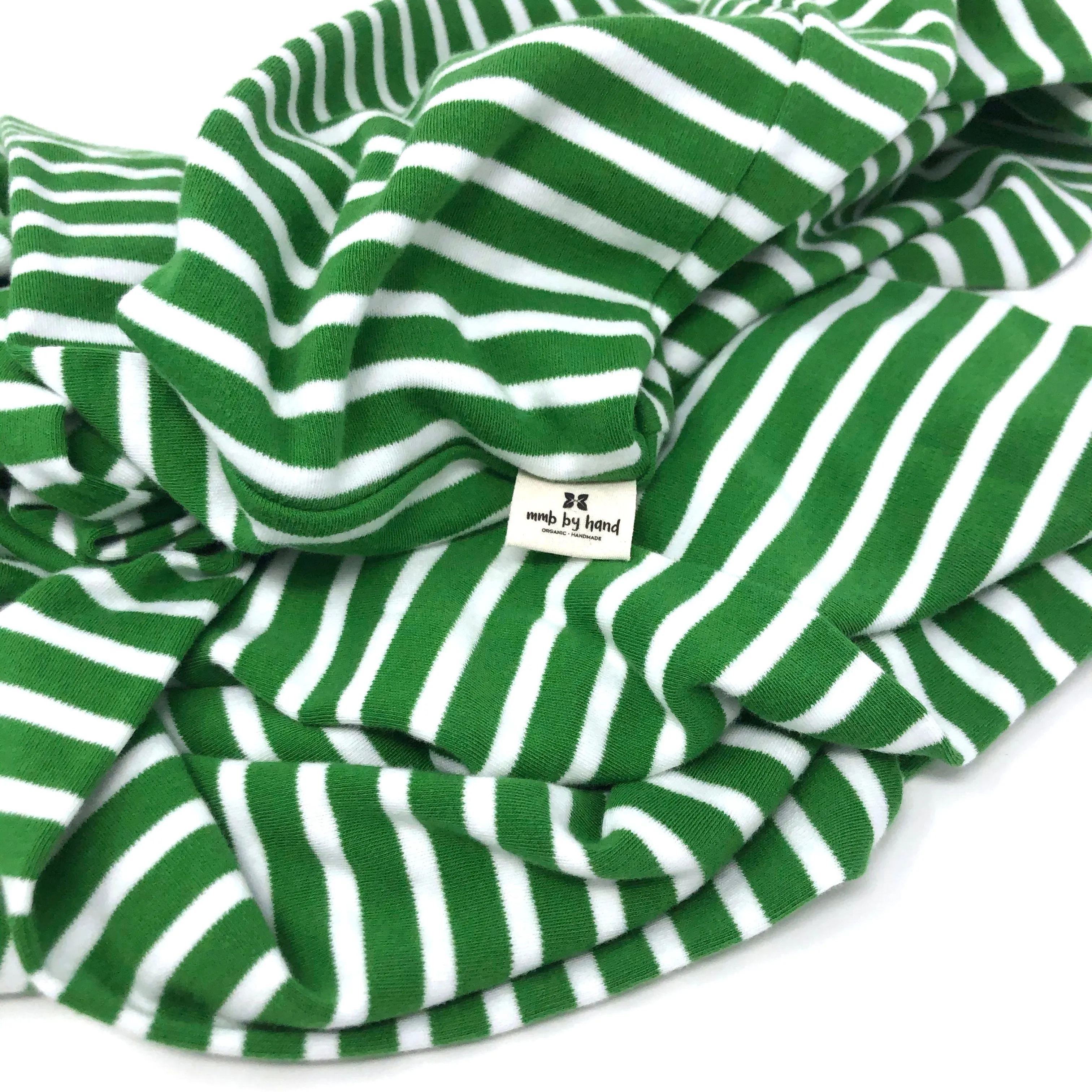 Infinity Scarf Green Stripes Knit