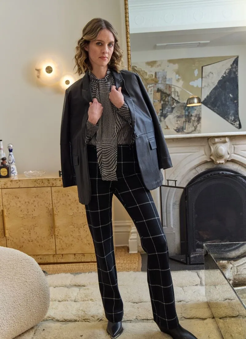 Janis Scarf Neck Pull on Blouse | Plaid Transformed