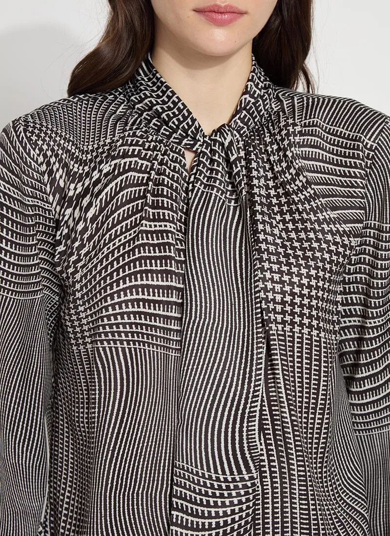 Janis Scarf Neck Pull on Blouse | Plaid Transformed