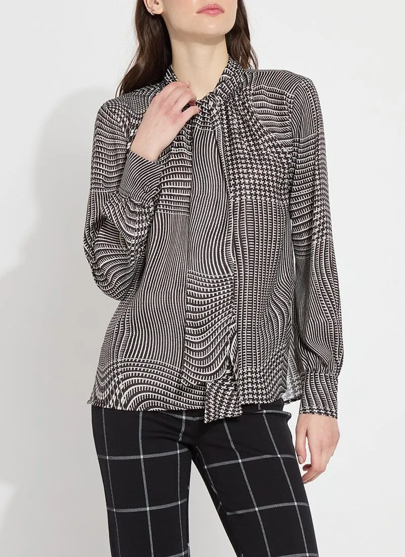 Janis Scarf Neck Pull on Blouse | Plaid Transformed