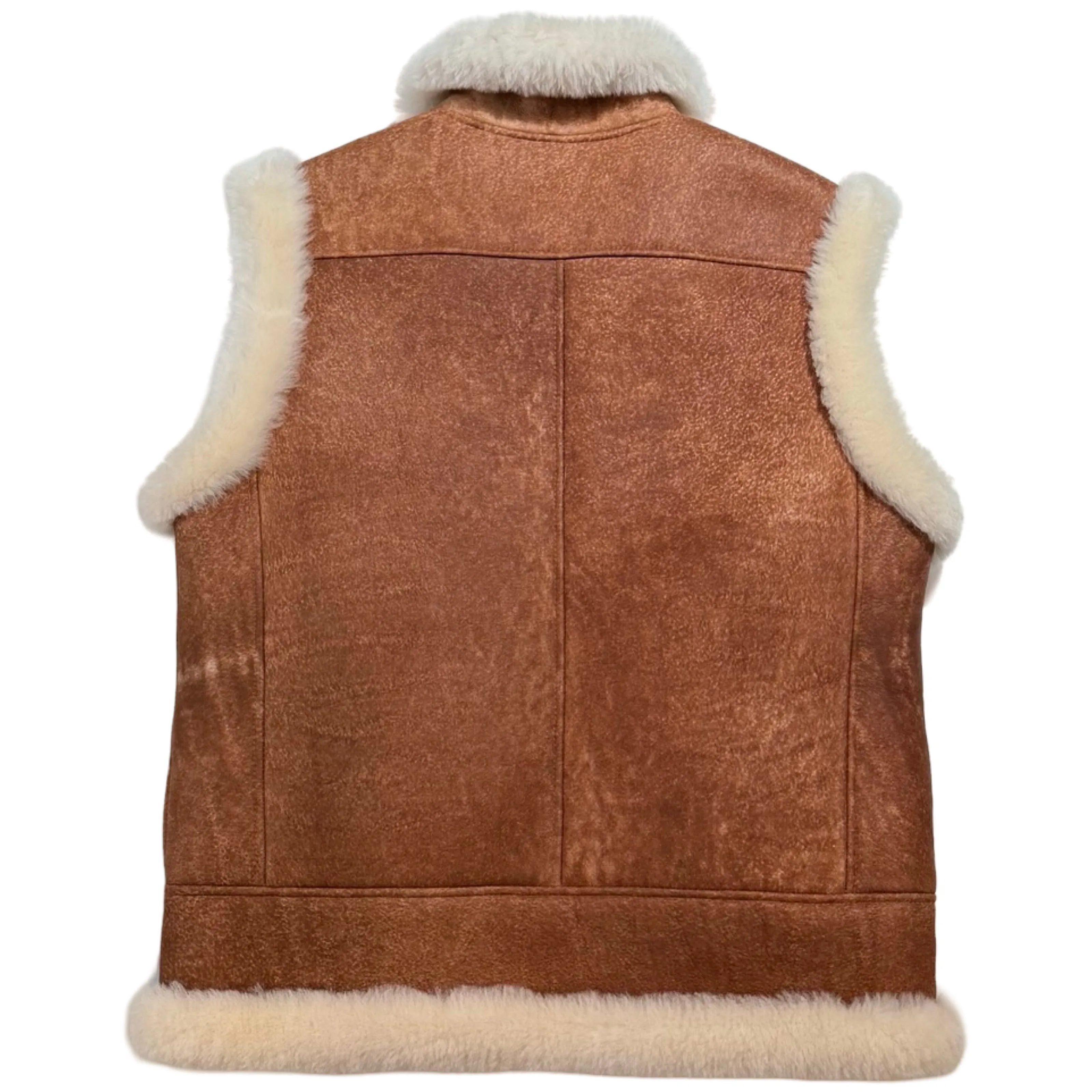 Kashani Men's Cognac Shearling Vest