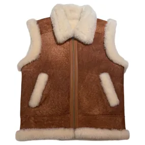 Kashani Men's Cognac Shearling Vest
