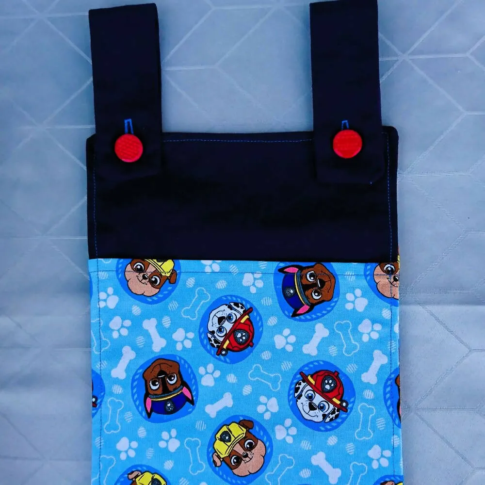 Paw patrol hanging storage or scooter bag