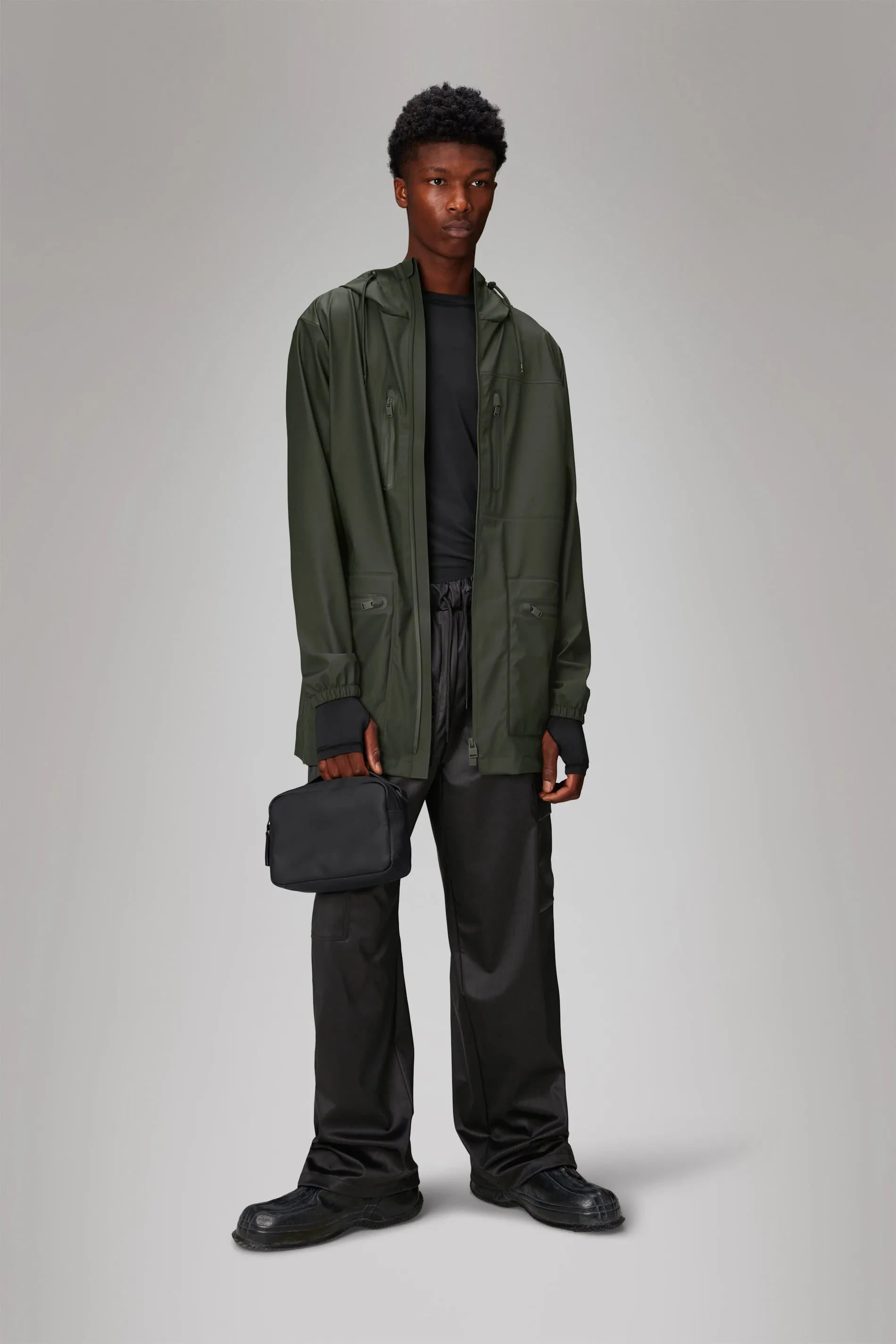 RAINS UNISEX CARGO LONG JACKET W3 - 2 COLORS